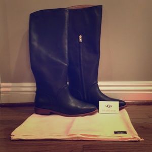 UGG black riding boots, size 9.5